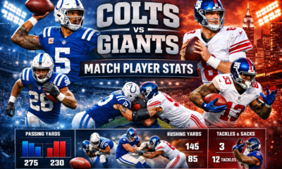 Colts vs New York Giants Match Player Stats | Full Game Breakdown